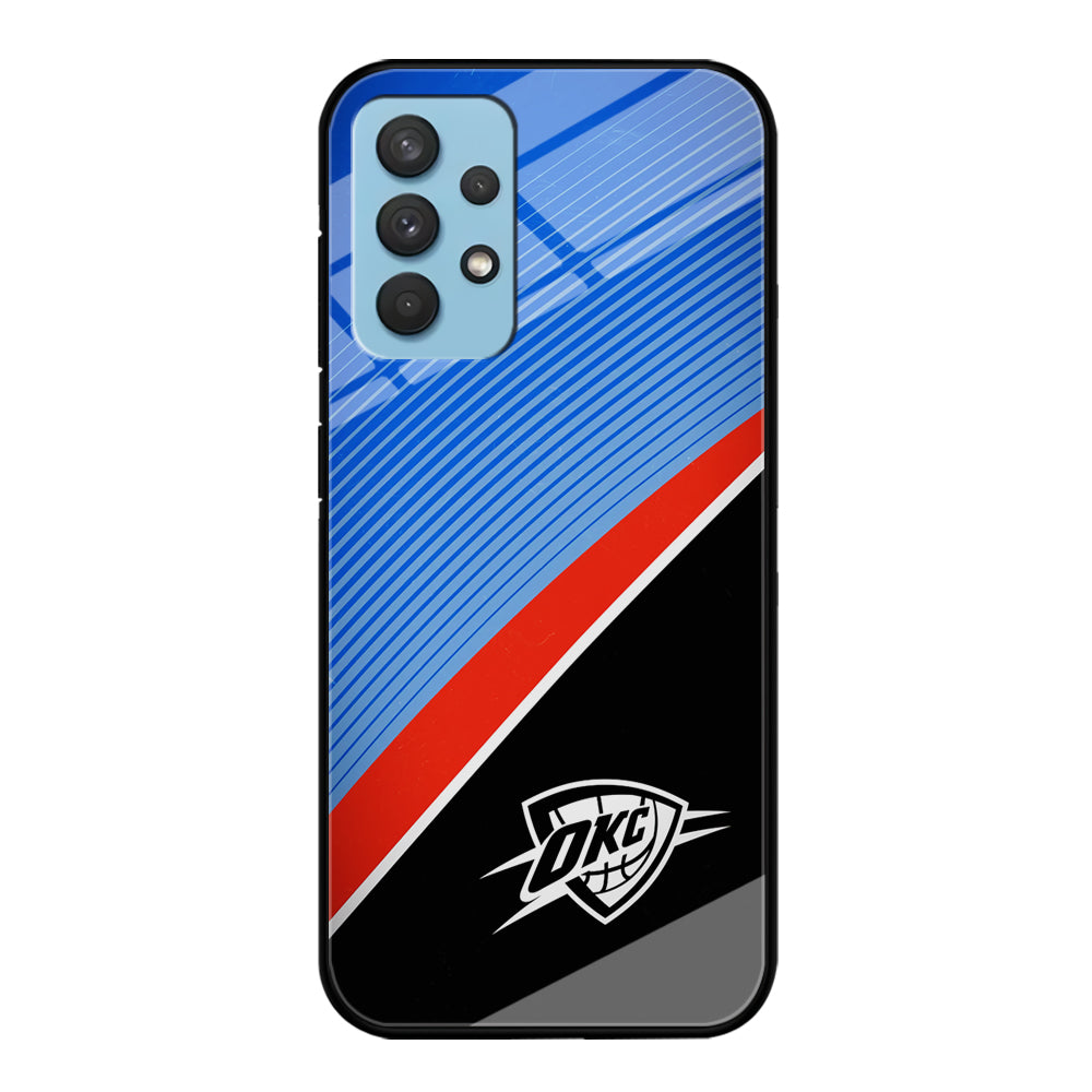 Oklahoma City Thunder Stripe Art Samsung Galaxy A32 Case