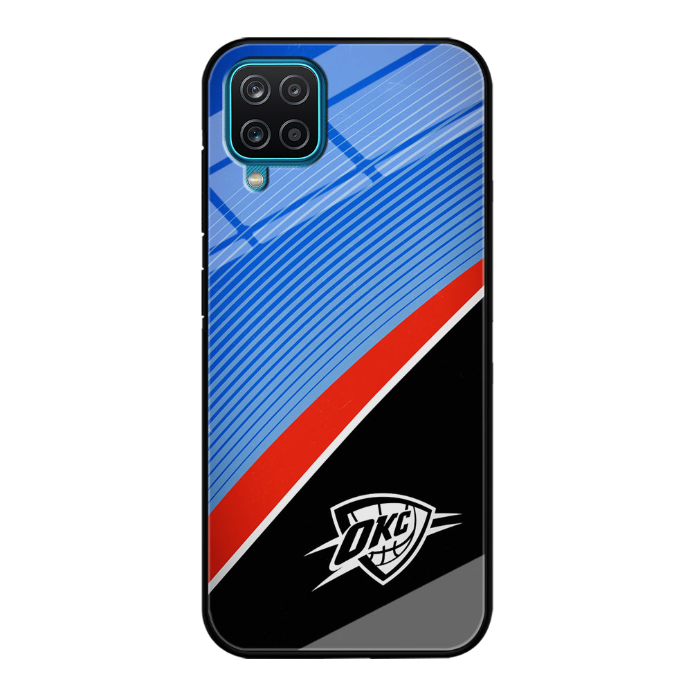 Oklahoma City Thunder Stripe Art Samsung Galaxy A12 Case