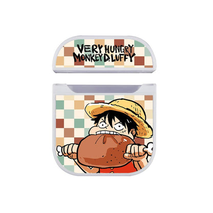 One Piece Hungry Make Luffy Angry Apple Airpods Case White