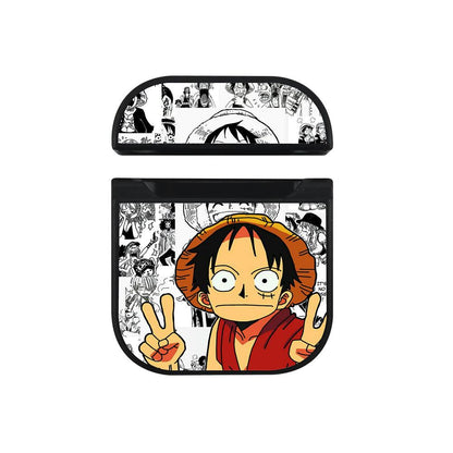 One Piece Luffy Hiding Mode Apple Airpods Case Black