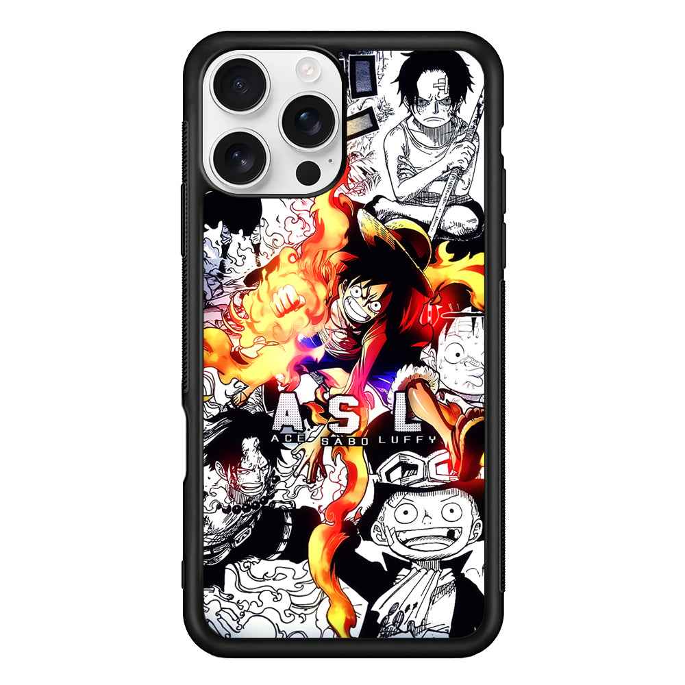 One Piece Trio Ace Sabo Luffy iPhone 16 Pro Case