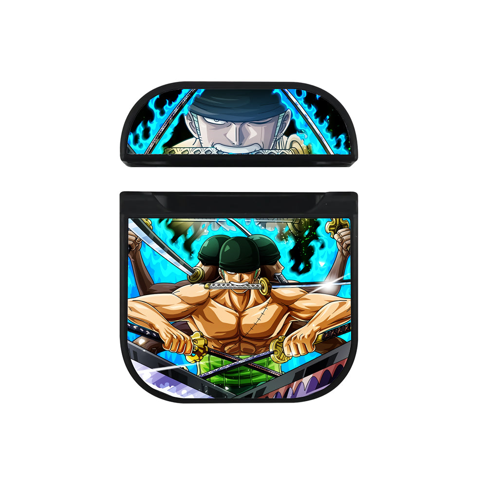 One Piece Zoro Sword Apple Airpods Case Black