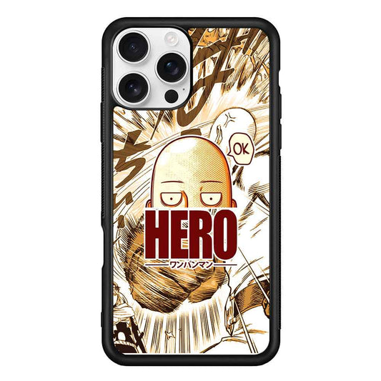 One Punch Man Hero no Saitama iPhone 16 Pro Max Case