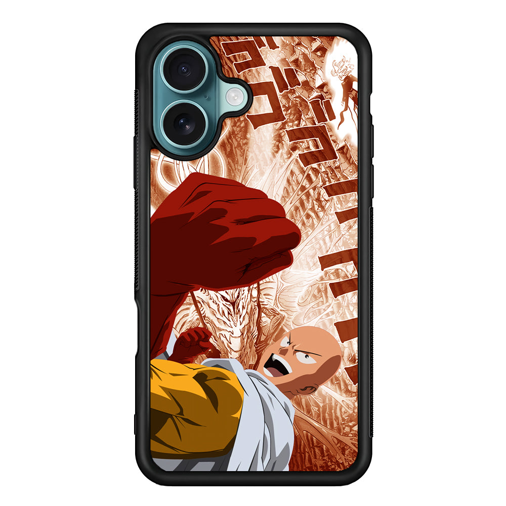 One Punch Man Spirit Shout iPhone 16 Case