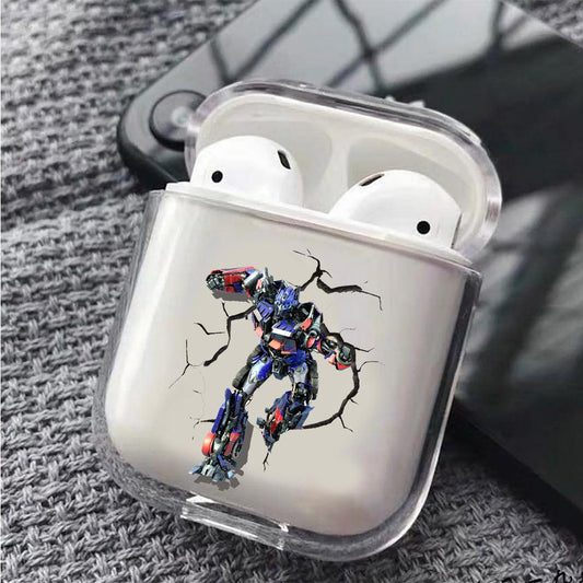 Optimus Prime Transformer 3D Apple Airpods Clear Case