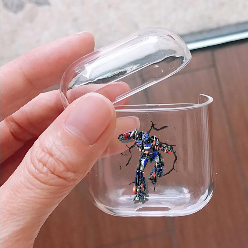Optimus Prime Transformer 3D Apple Airpods Clear Case