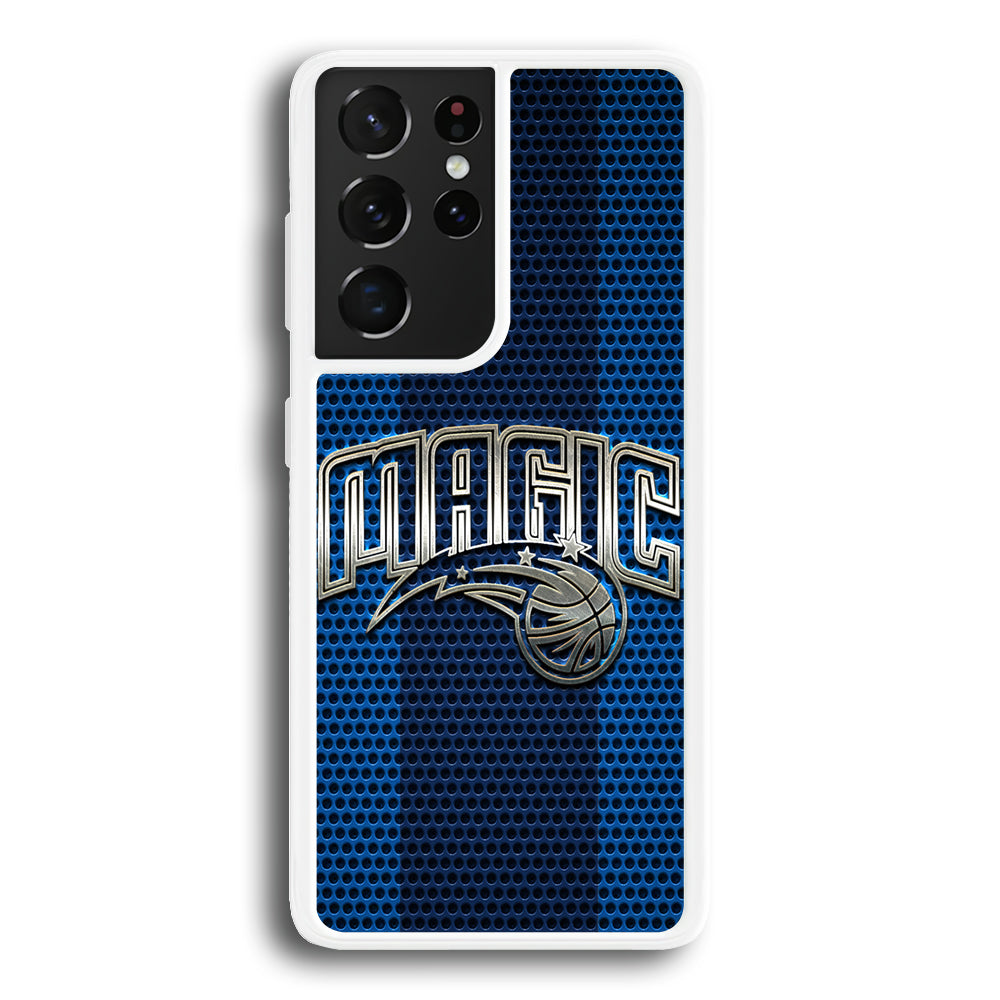 Orlando Magic Team Stripe Pattern Samsung Galaxy S21 Ultra Case