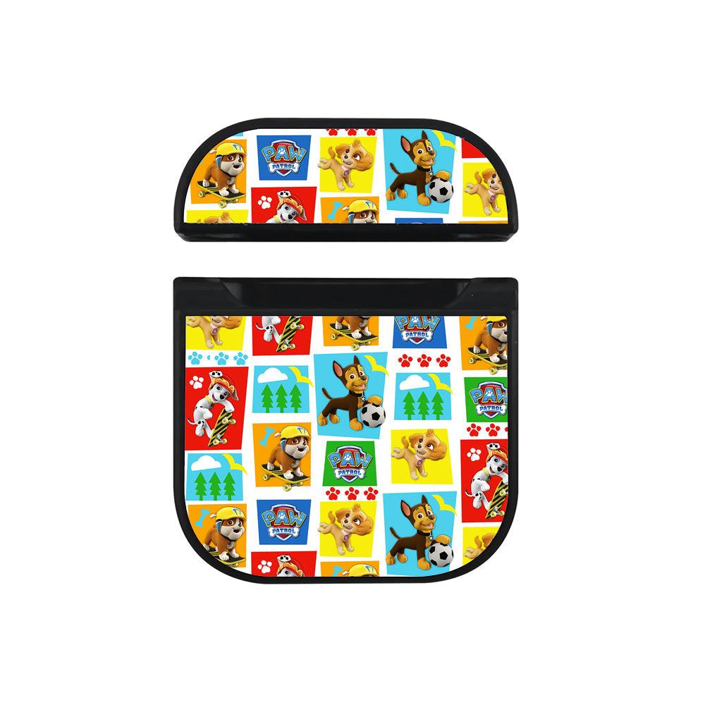 Paw Patrol Character Color Blocks Apple Airpods Case Black