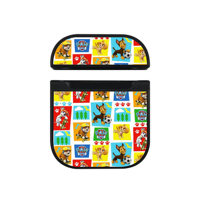 Paw Patrol Character Color Blocks Apple Airpods Case Black