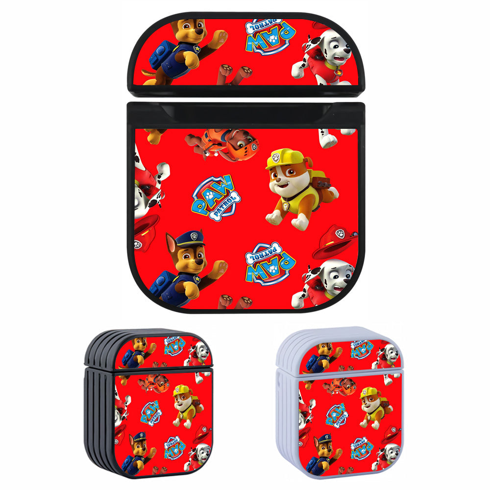 Paw Patrol Red Background Apple Airpods Case