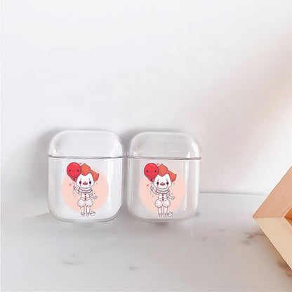 Pennywise Kid and Red Balloon Apple Airpods Clear Case