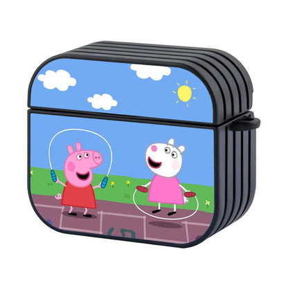 Peppa Pig Afternoon with Smile Apple Airpods 4 Case Black