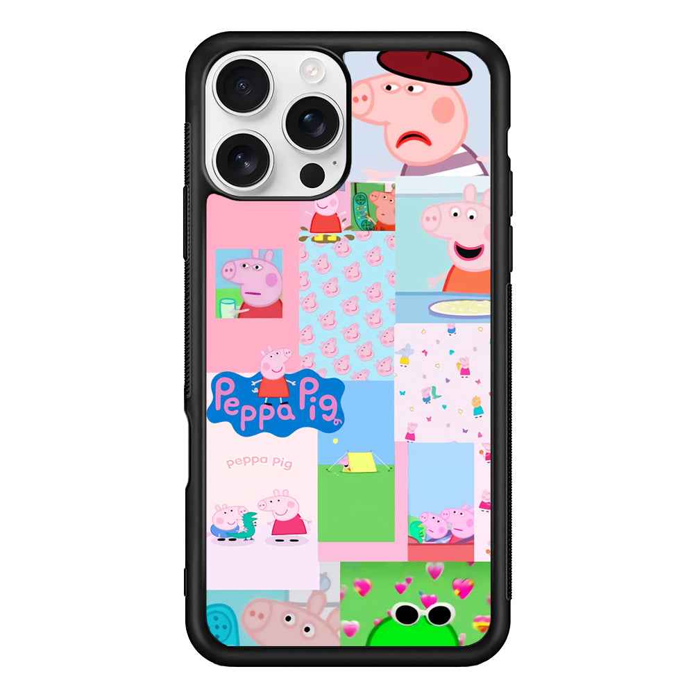 Peppa Pig George Collage iPhone 16 Pro Case