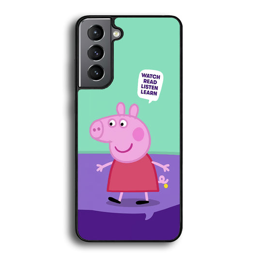 Peppa Pig Ready to Study Samsung Galaxy S21 Case