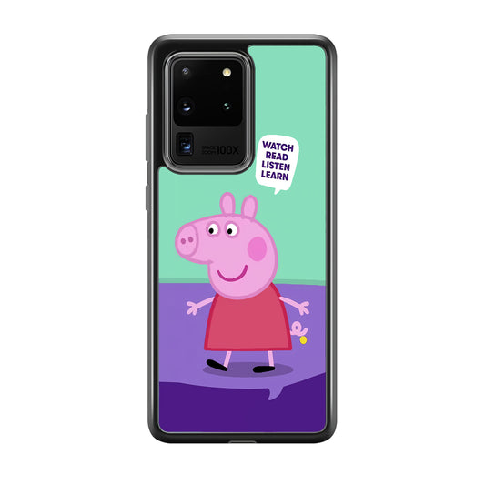 Peppa Pig Ready to Study Samsung Galaxy S20 Ultra Case