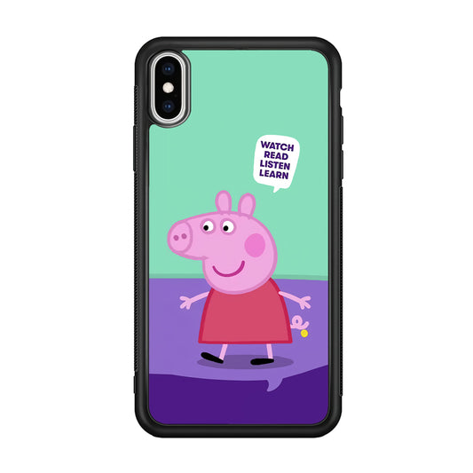 Peppa Pig Ready to Study iPhone X Case