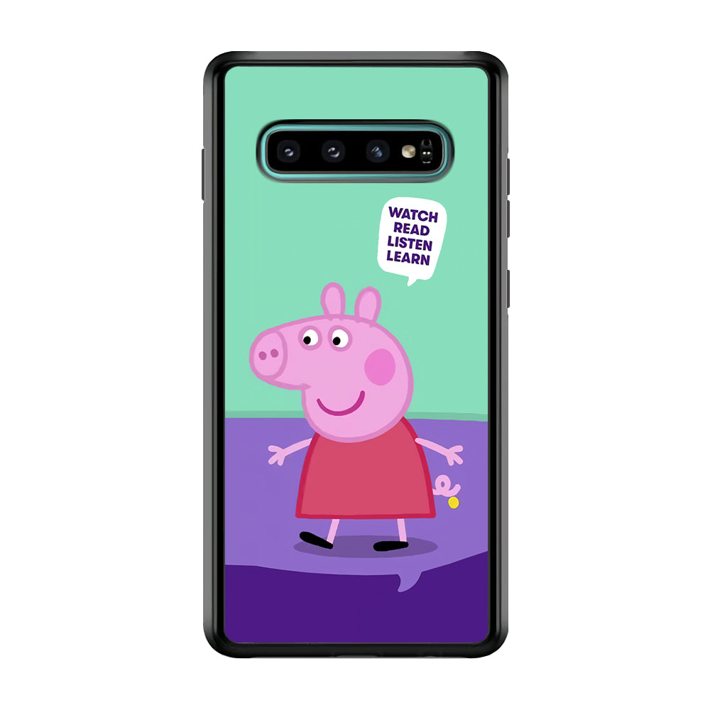 Peppa Pig Ready to Study Samsung Galaxy S10 Case