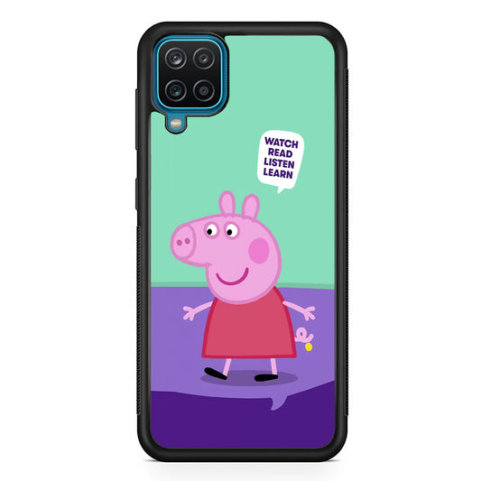 Peppa Pig Ready to Study Samsung Galaxy A12 Case