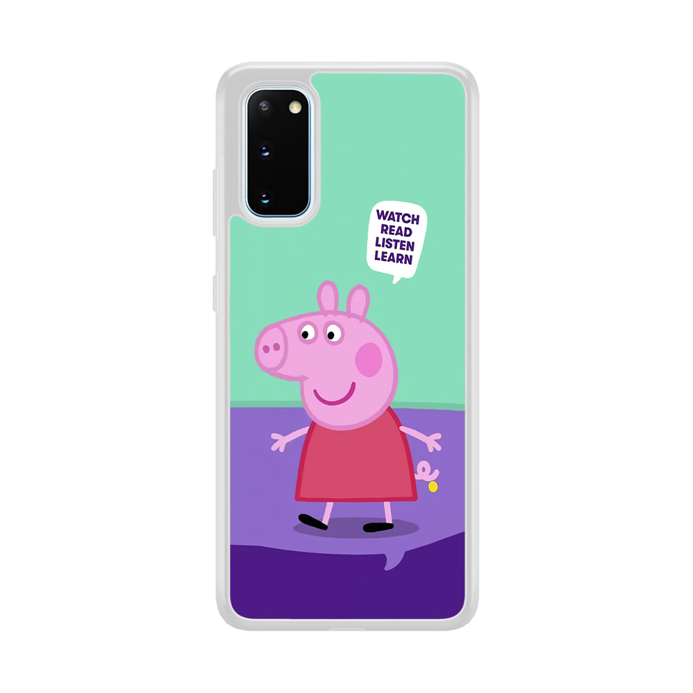 Peppa Pig Ready to Study Samsung Galaxy S20 Case