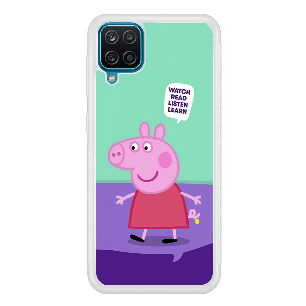 Peppa Pig Ready to Study Samsung Galaxy A12 Case