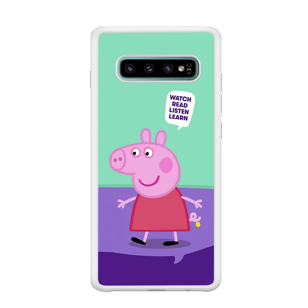 Peppa Pig Ready to Study Samsung Galaxy S10 Case