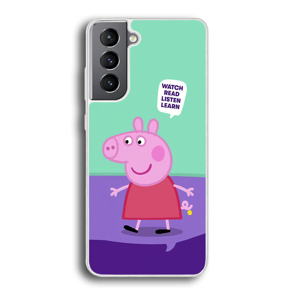 Peppa Pig Ready to Study Samsung Galaxy S21 Plus Case