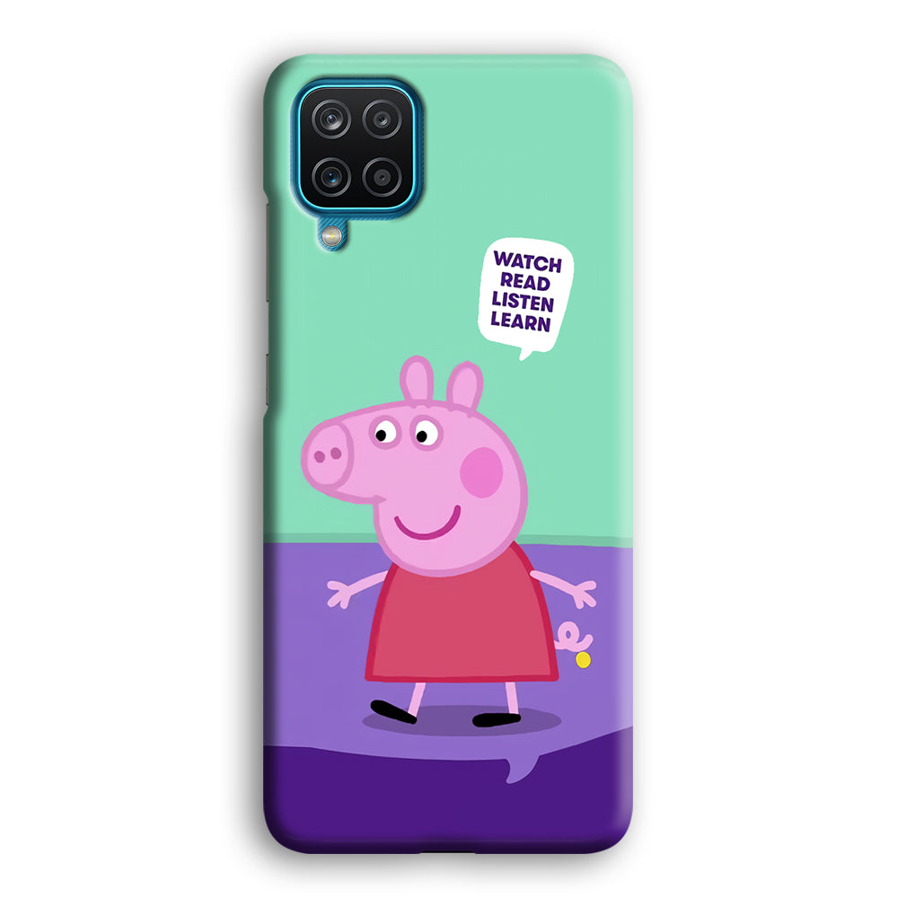 Peppa Pig Ready to Study Samsung Galaxy A12 Case