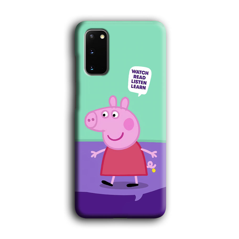 Peppa Pig Ready to Study Samsung Galaxy S20 Case