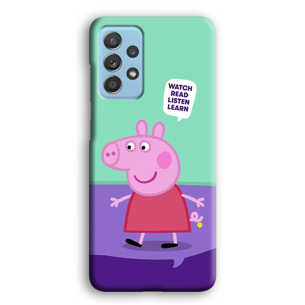 Peppa Pig Ready to Study Samsung Galaxy A52 Case