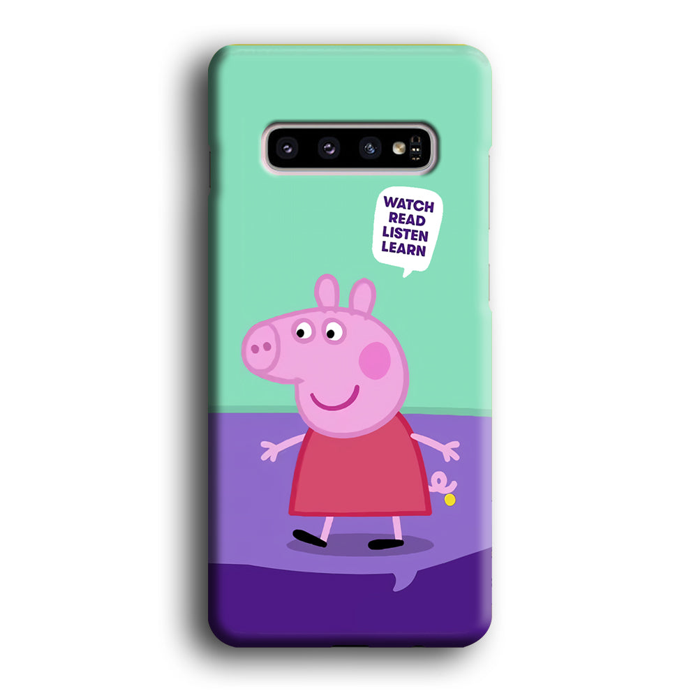 Peppa Pig Ready to Study Samsung Galaxy S10 Case