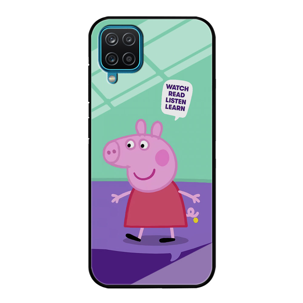 Peppa Pig Ready to Study Samsung Galaxy A12 Case