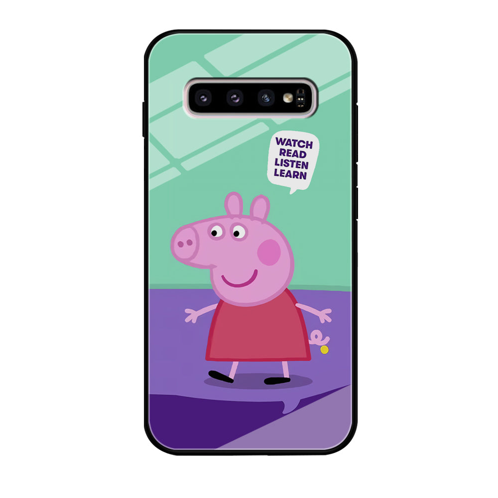 Peppa Pig Ready to Study Samsung Galaxy S10 Case