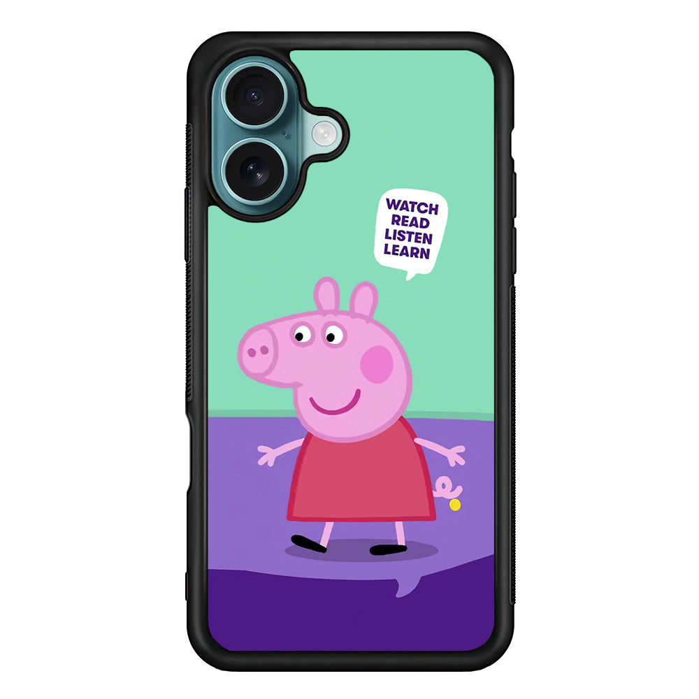Peppa Pig Ready to Study iPhone 16 Case
