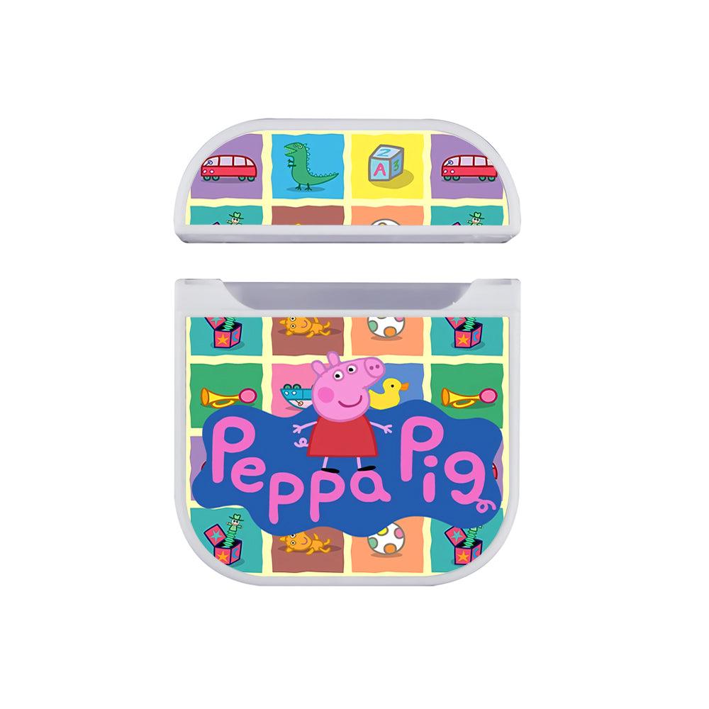 Peppa Pig The Playground Collage Apple Airpods Case White