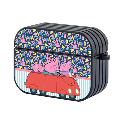 Peppa Pig Together Take Vacation Apple Airpods Pro Case Black