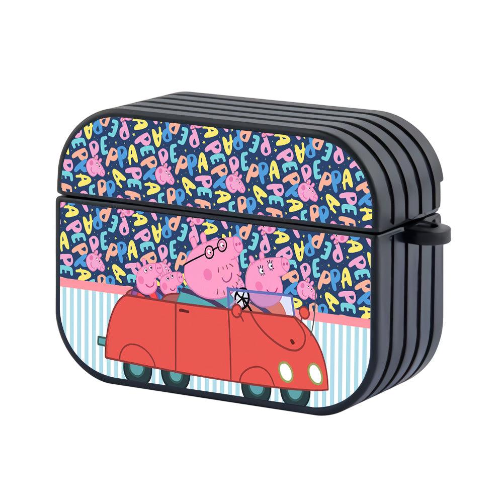 Peppa Pig Together Take Vacation Apple Airpods Pro 2 Case Black