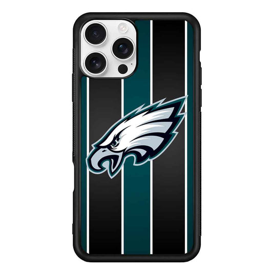 Philadelphia Eagles Stripe And Green iPhone 16 Pro Max Case