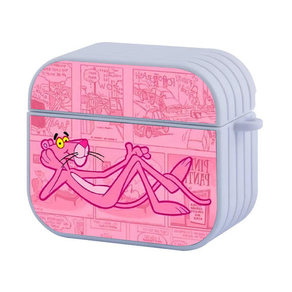 Pink Panther Comic Background Apple Airpods 4 Case White