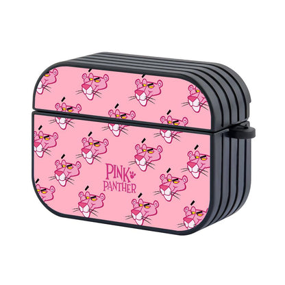 Pink Panther Cool Face Patern Apple Airpods Pro Case Black
