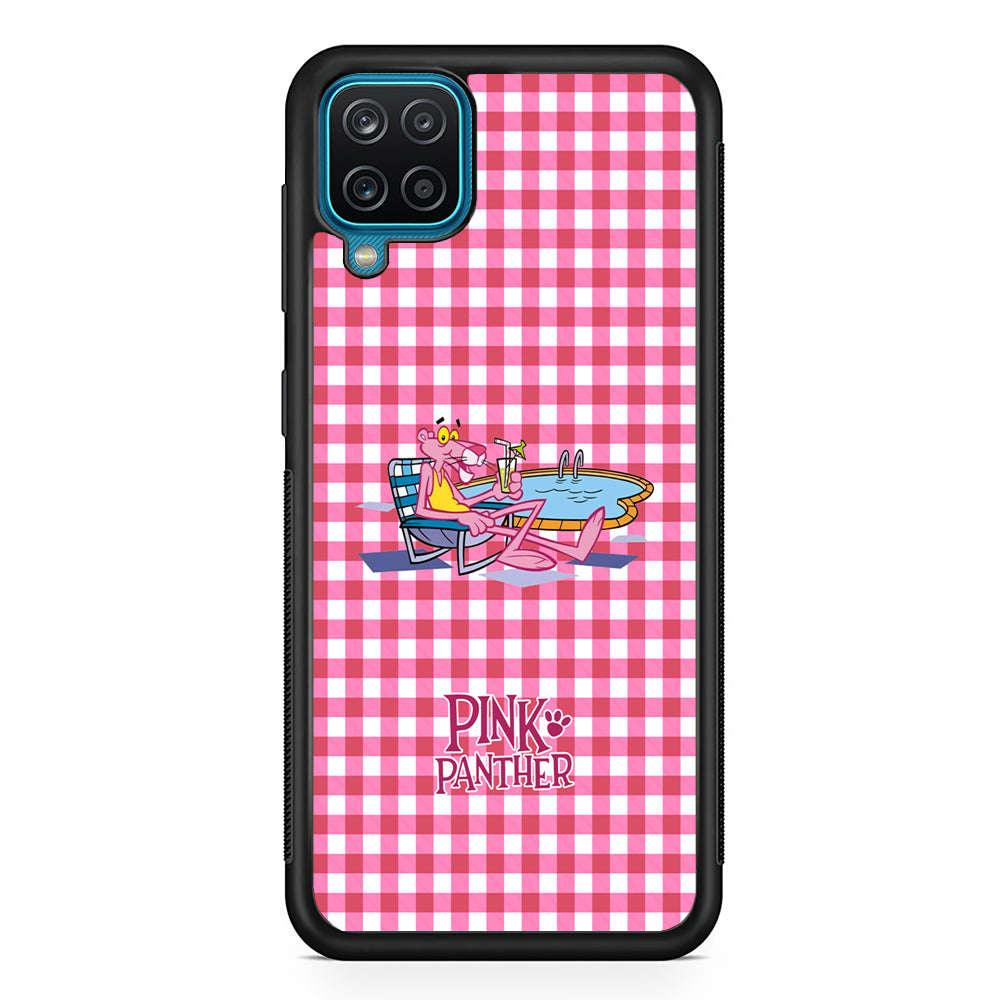 Pink Panther Relax with Swimming Samsung Galaxy A12 Case