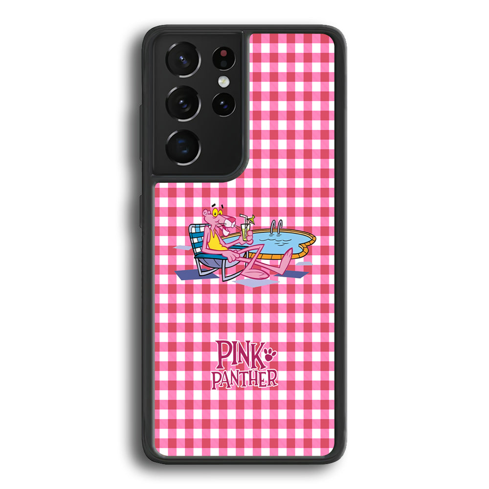 Pink Panther Relax with Swimming Samsung Galaxy S21 Ultra Case