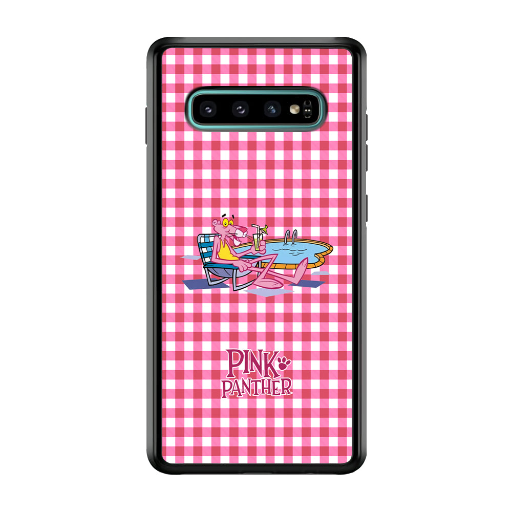 Pink Panther Relax with Swimming Samsung Galaxy S10 Case