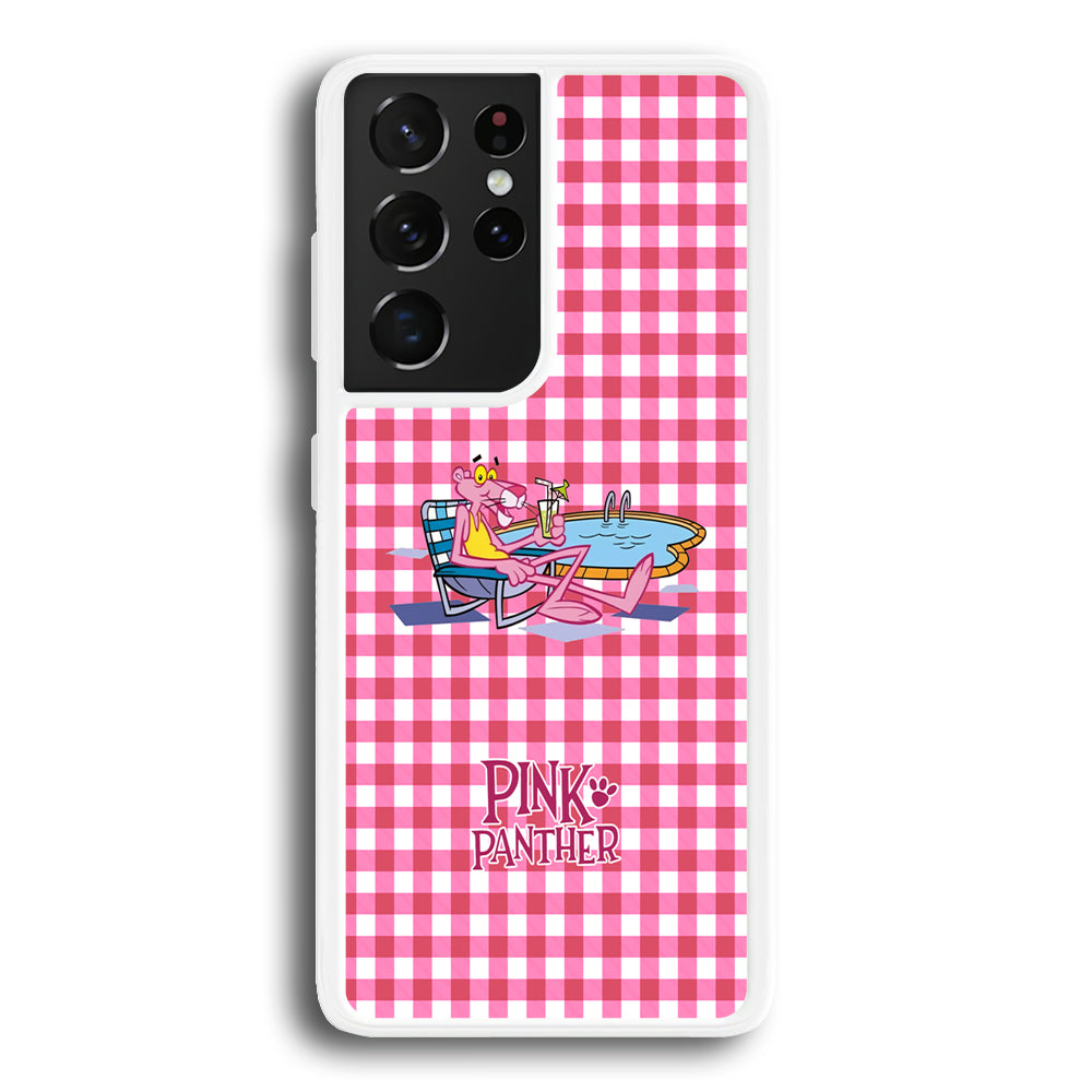 Pink Panther Relax with Swimming Samsung Galaxy S21 Ultra Case