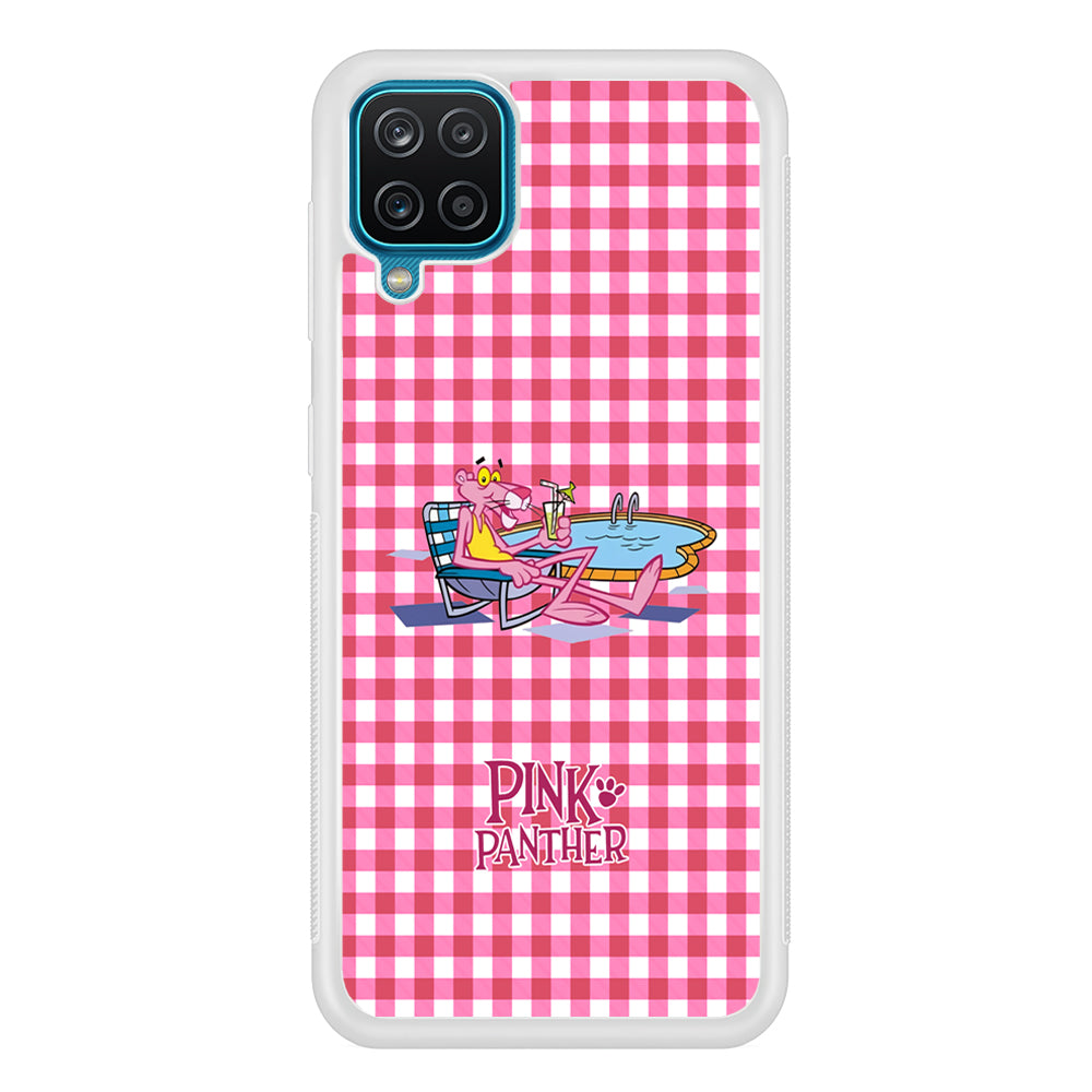 Pink Panther Relax with Swimming Samsung Galaxy A12 Case