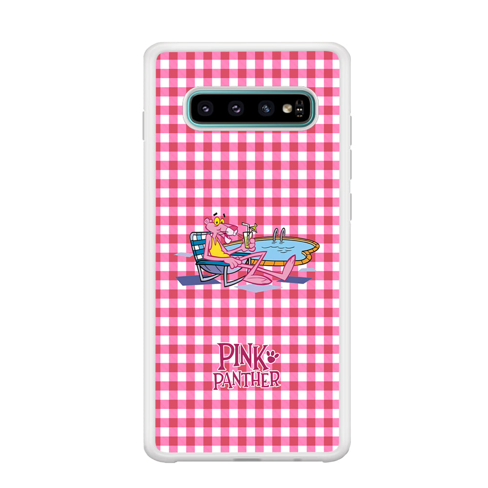 Pink Panther Relax with Swimming Samsung Galaxy S10 Case