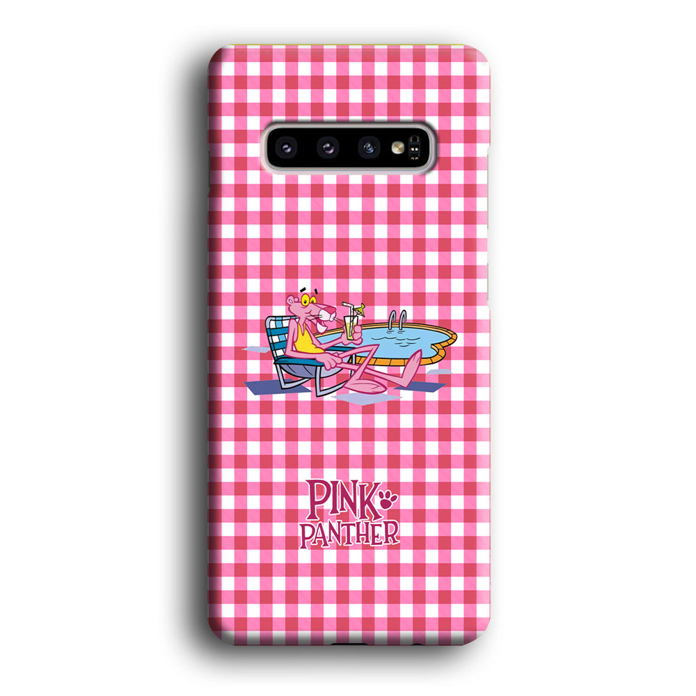 Pink Panther Relax with Swimming Samsung Galaxy S10 Case