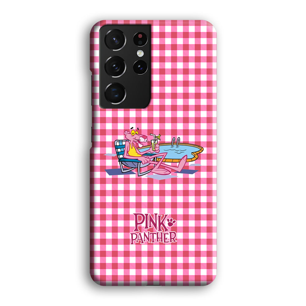 Pink Panther Relax with Swimming Samsung Galaxy S21 Ultra Case