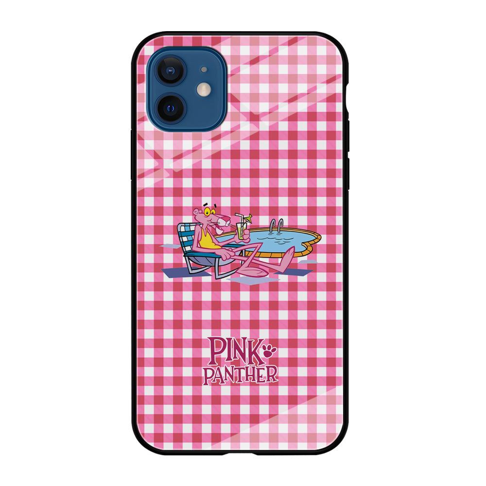 Pink Panther Relax with Swimming iPhone 12 Case