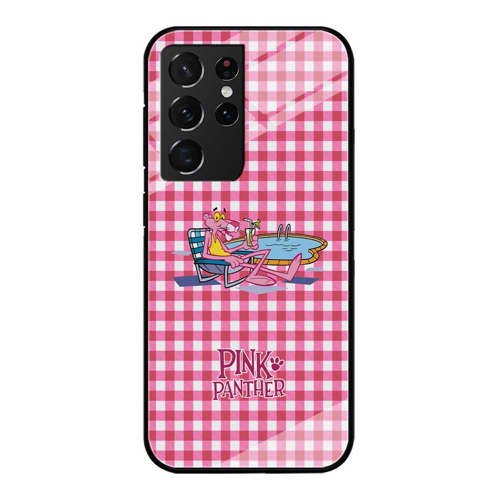 Pink Panther Relax with Swimming Samsung Galaxy S21 Ultra Case