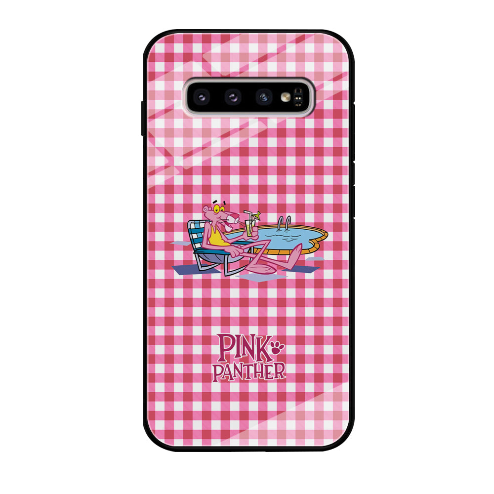 Pink Panther Relax with Swimming Samsung Galaxy S10 Case